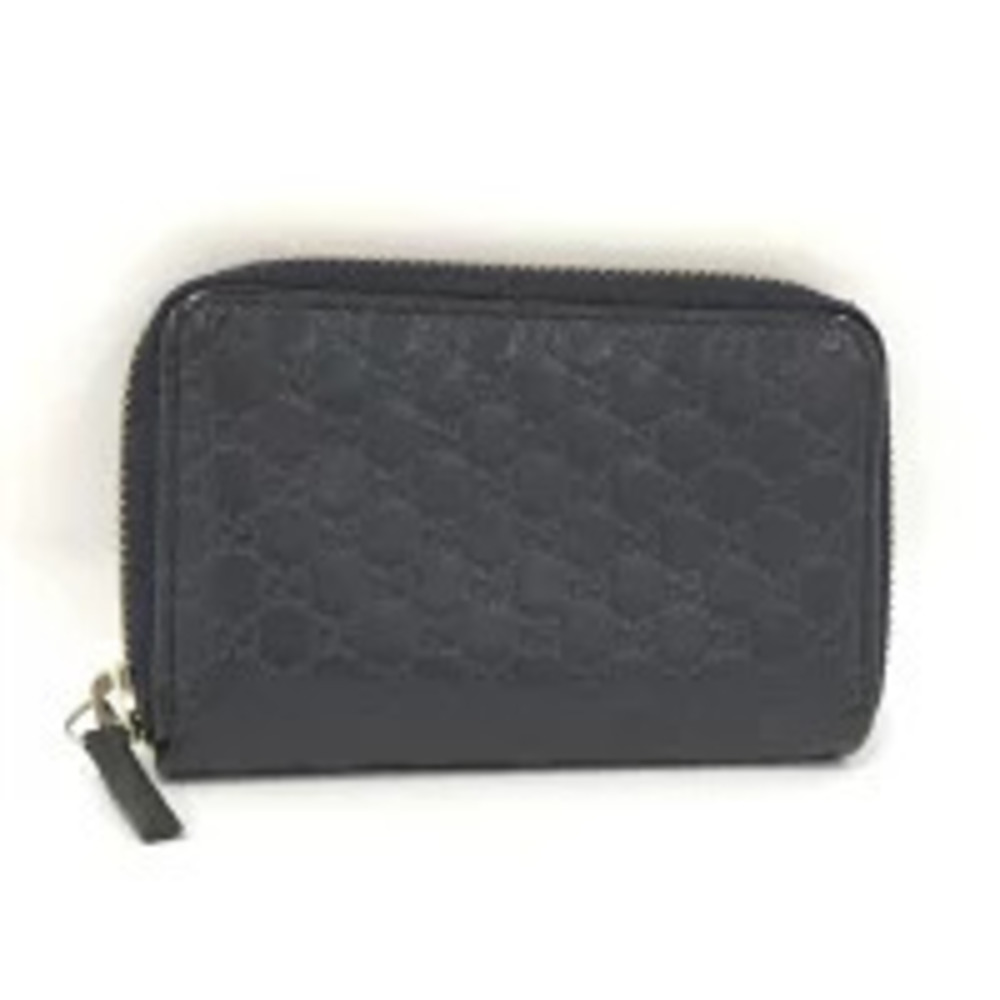 Gucci Microguccissima Leather coin case Wallet Navy Blue